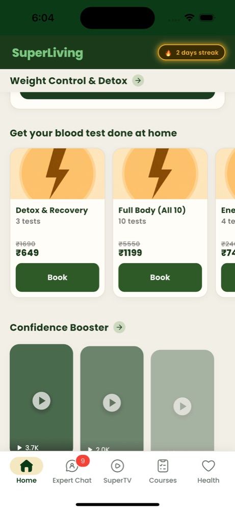 SuperLiving app: Tests at home, when you need them
